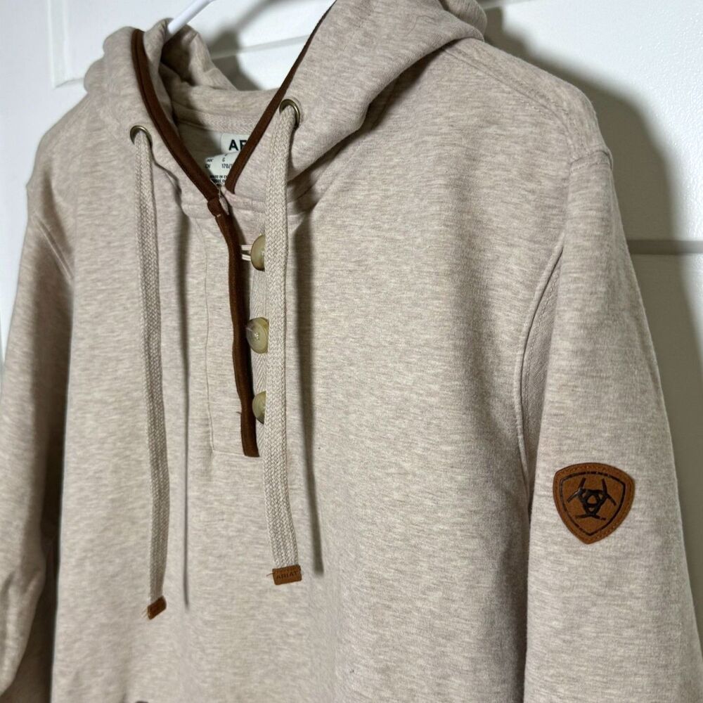 Ariat REAL Women’s Large Hoodie Equestrian Horse Sweatshirt Western Ranch Fleece - Picture 3 of 12